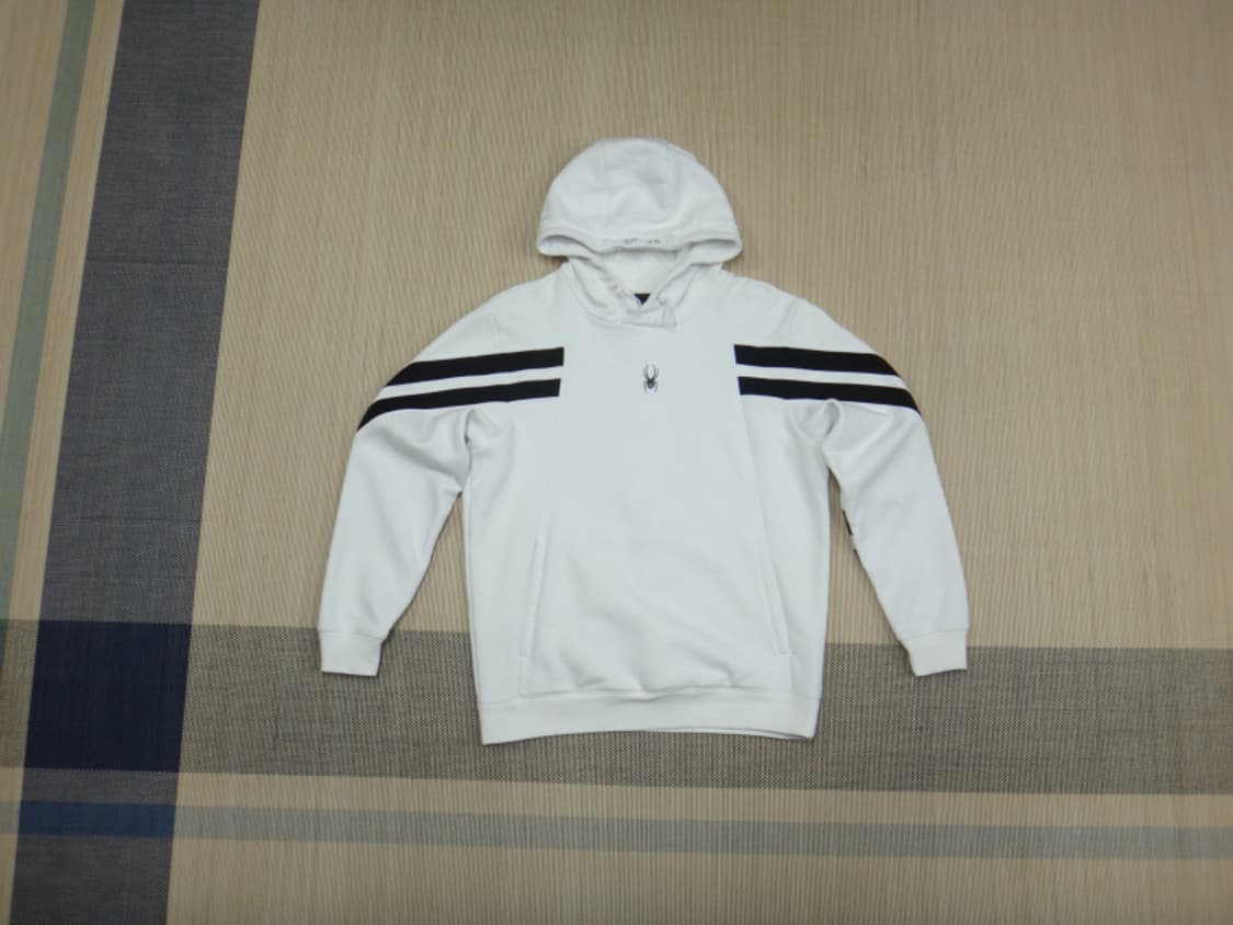 (100) SPYDER 스파이더 남성 라인 기모 후드티 상품이미지1