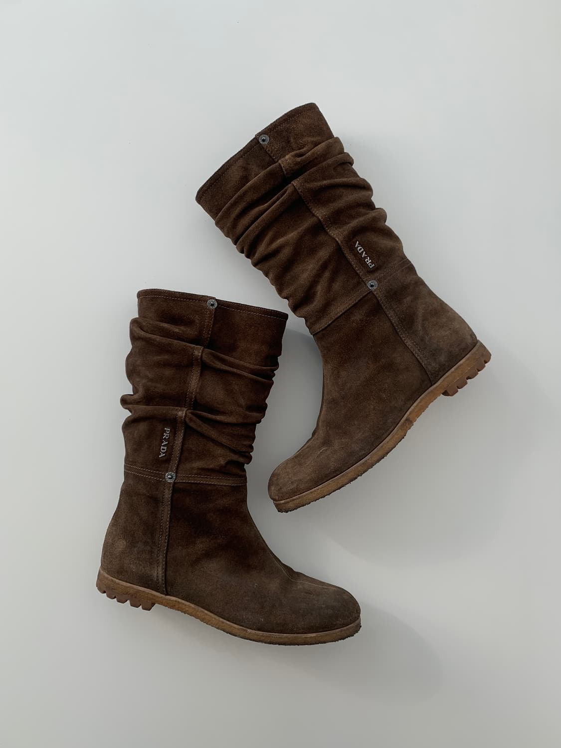 Wrinkled Suede Boots 상품이미지5