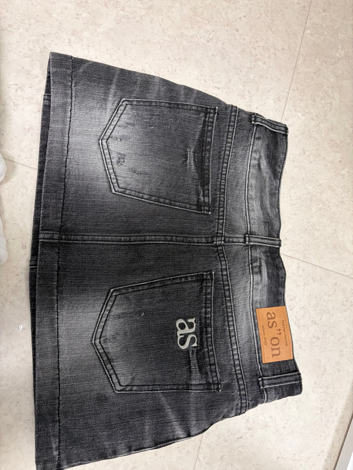 애즈온 데님스커트 M사이즈 표 상품이미지2