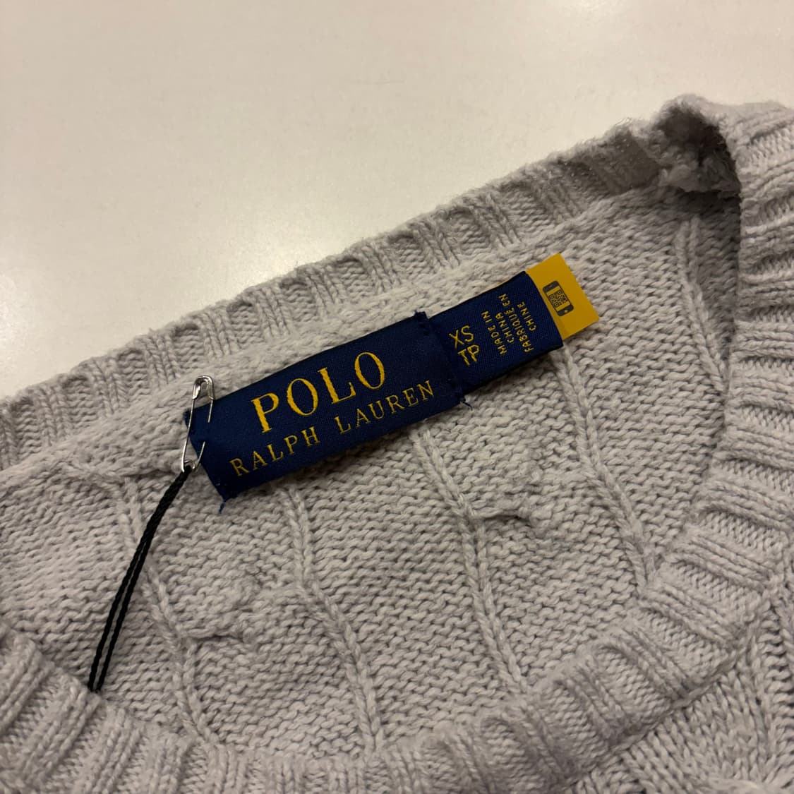 [XS] 폴로 랄프로렌 신형 큐알 케이블 니트 스웨터 그레이 D237 상품이미지4