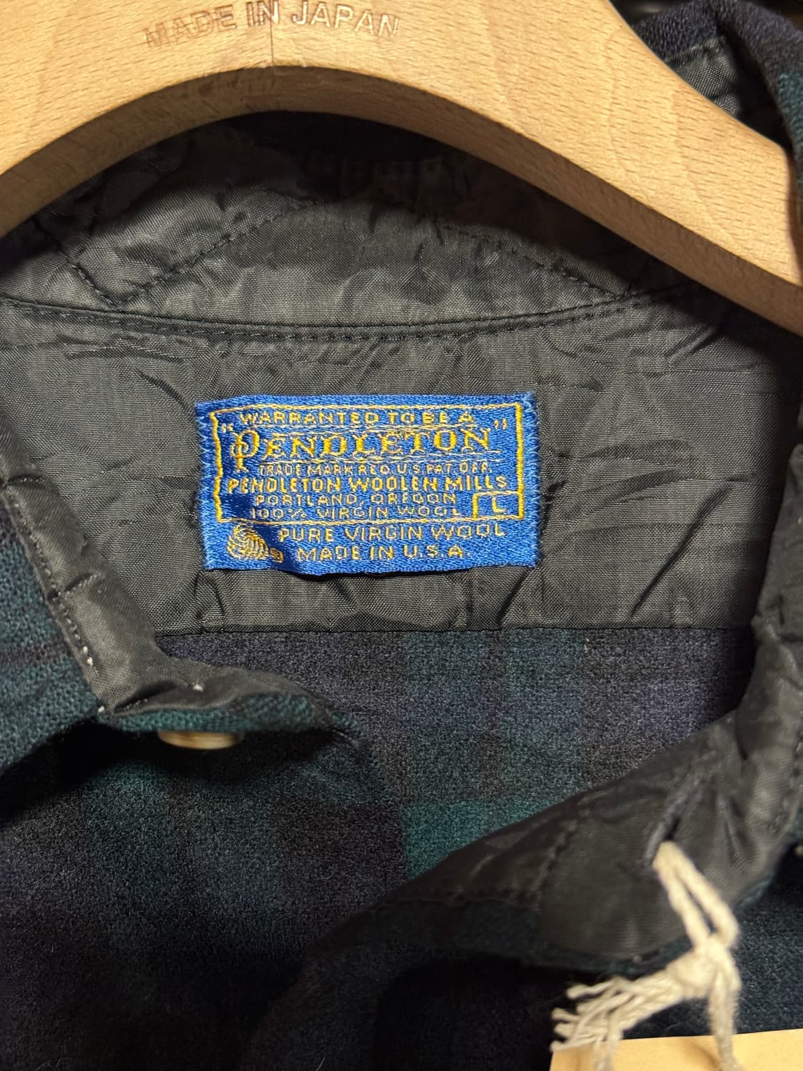 70s 펜들턴 울플란넬 체크셔츠 (L) 상품이미지5