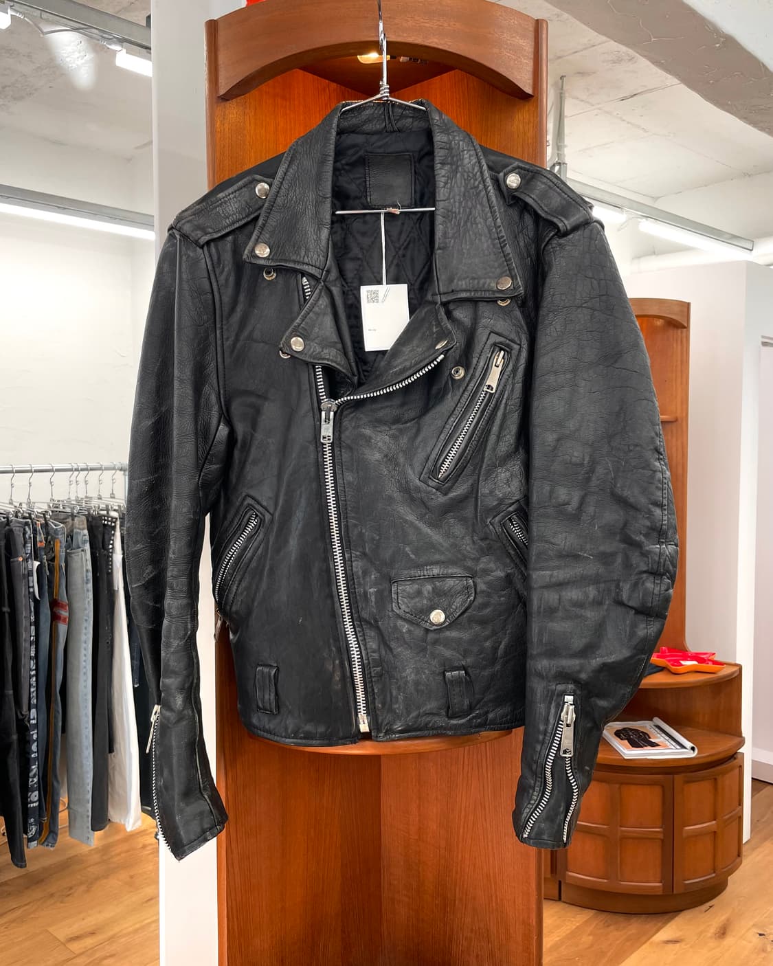 [42] 80s 빈티지 레더 라이더 자켓 상품이미지5