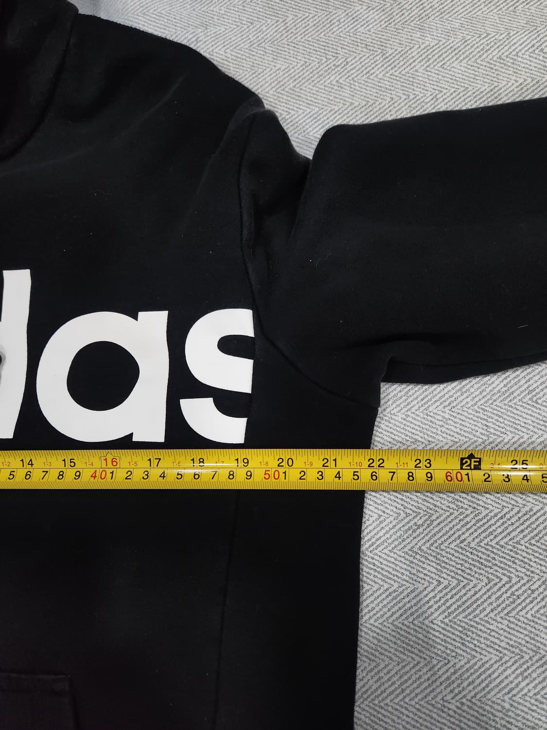 아디다스 블랙 빅로고 후드티 남성 105사이즈 상품이미지7