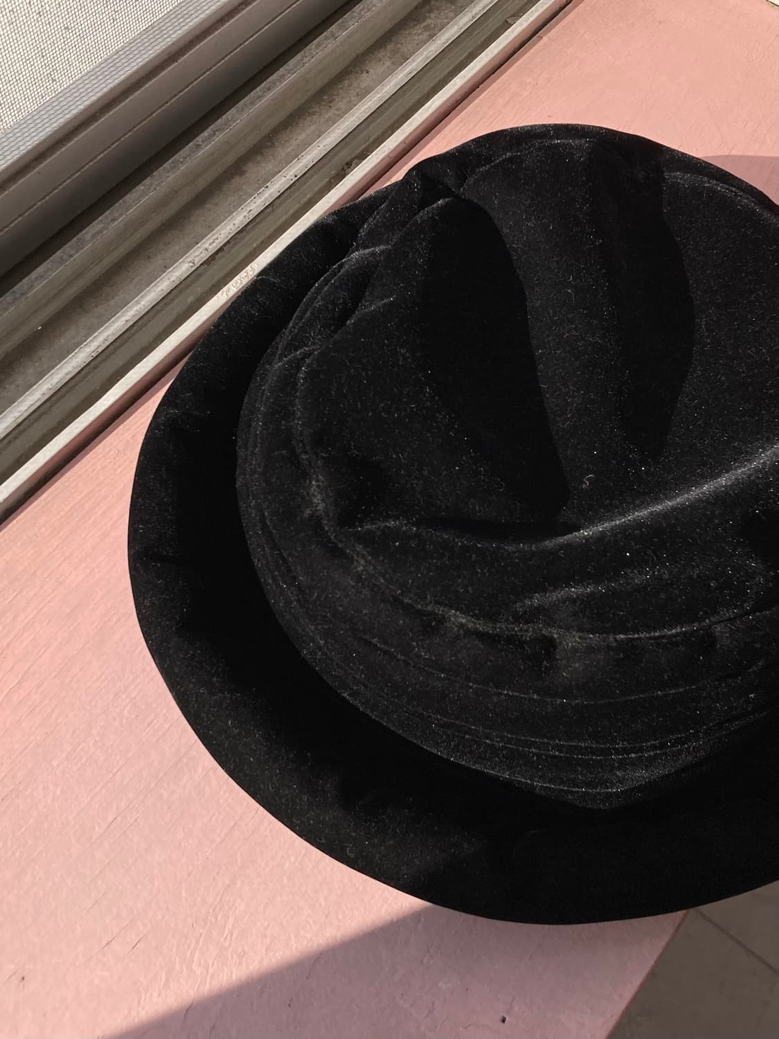 블랙 벨벳 털모자 상품이미지2