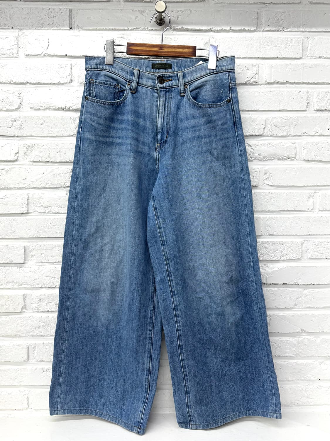 유니클로 연청 와이드 팬츠 상품이미지3