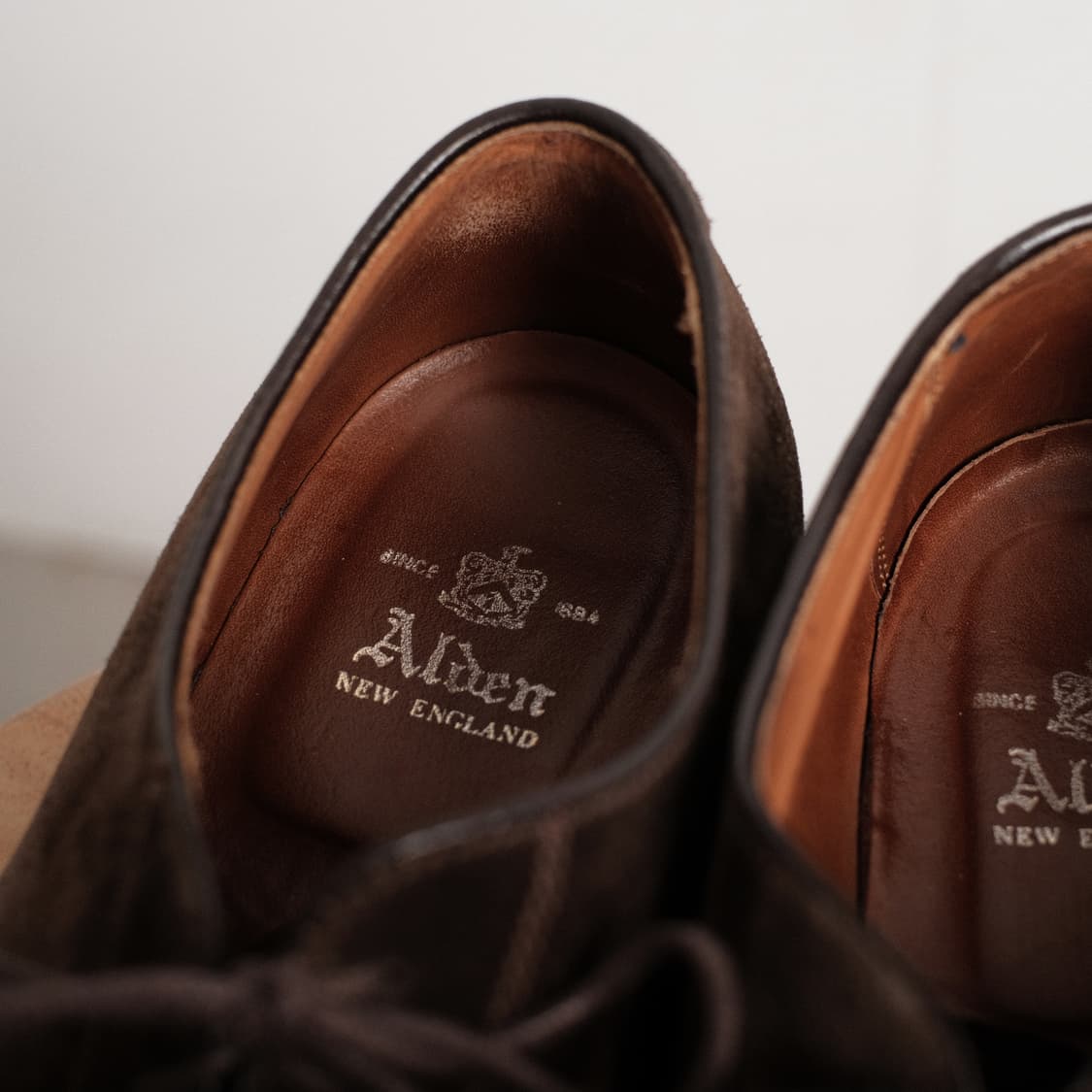 알든 9563S 9D(270사이즈) 다크브라운 스웨이드 스트레이트팁 더비 상품이미지8