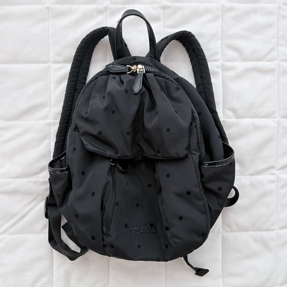 y’saccs 도트 블랙 미니 백팩 배낭 상품이미지1