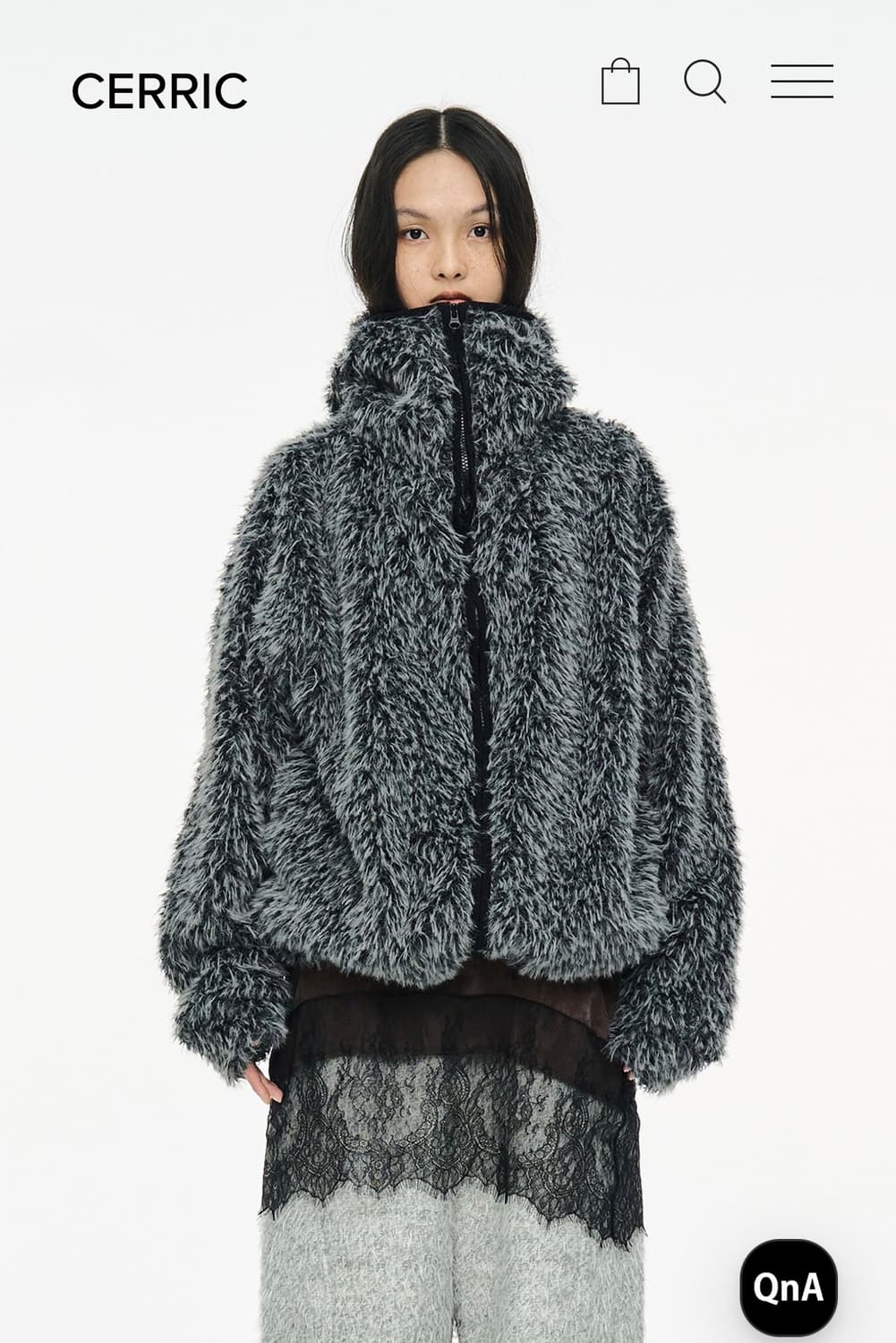 세릭 헤어리 바라클라바 집업 hairy balaclava zipup 상품이미지1