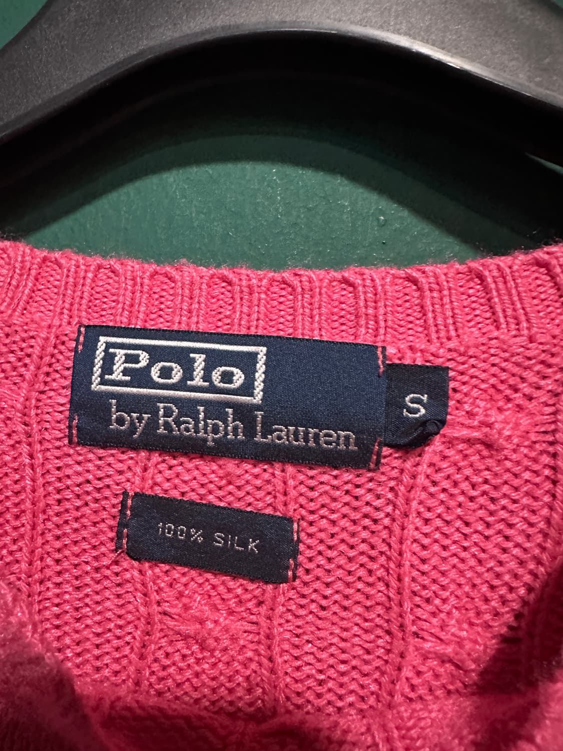 폴로 꽈베기니트 핑크 S 상품이미지4