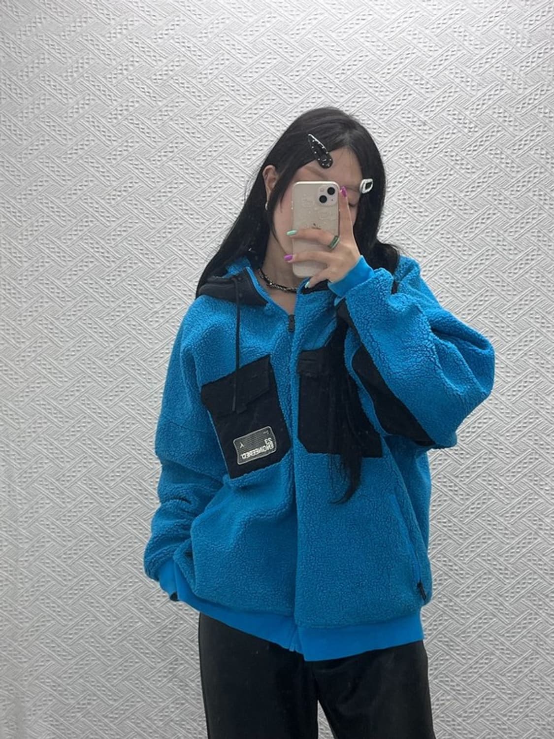 조던 엔지니어드23 비비드 블루 쉐르파 후리스 4XL C07007 상품이미지2