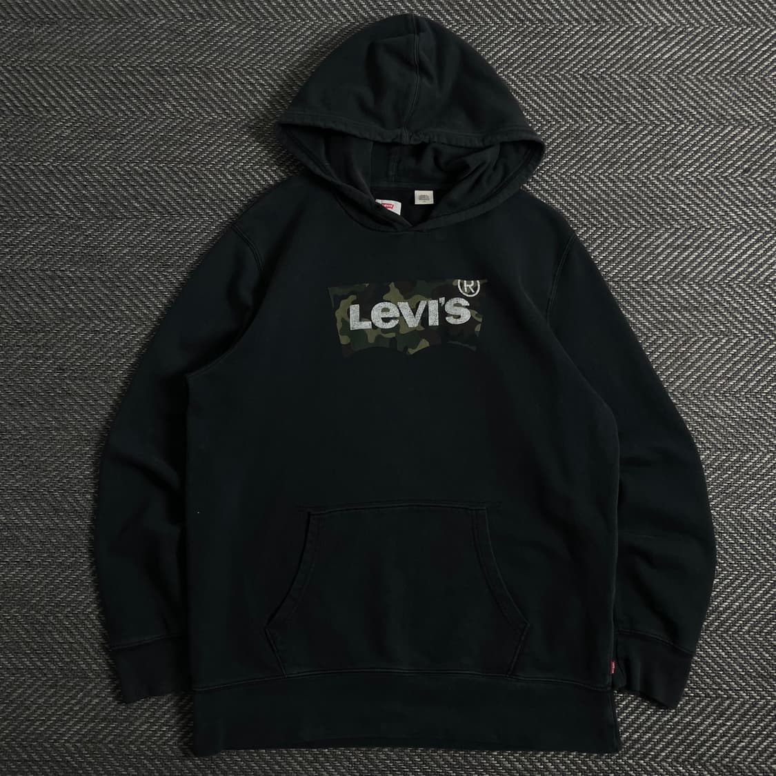  리바이스 밀리터리 로고 블랙 후드 티셔츠y 3916 상품이미지2