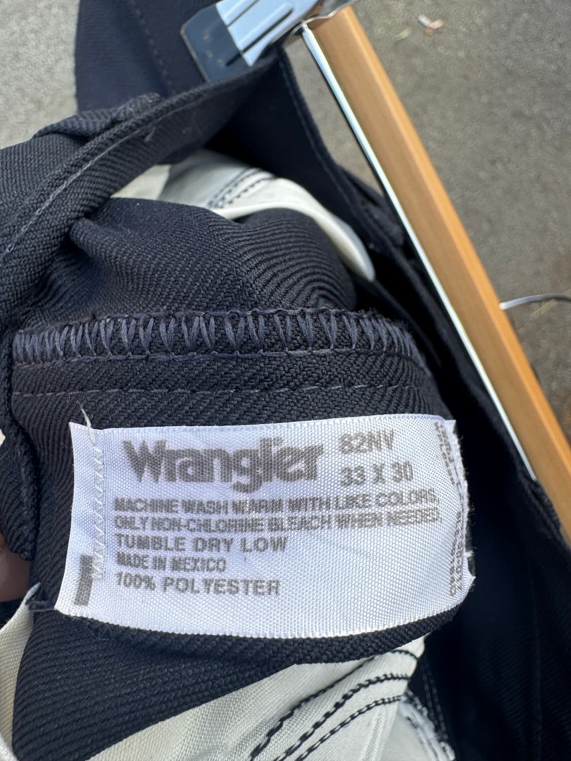 90s 랭글러 빈티지 메카닉 부츠컷 팬츠 네이비 33 상품이미지7