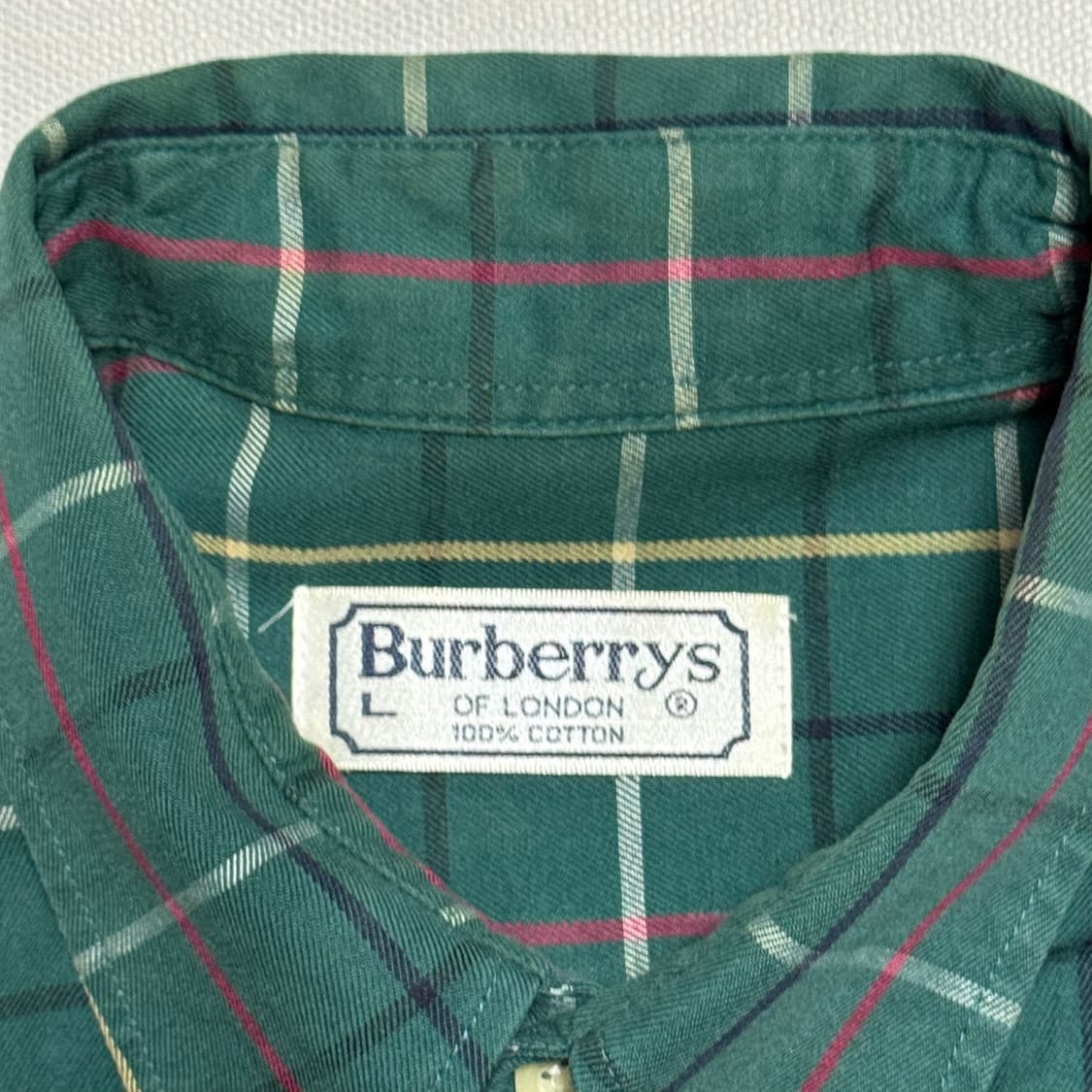 🫶🏻버버리 체크무늬 그린 코튼 셔츠🫶🏻 상품이미지4