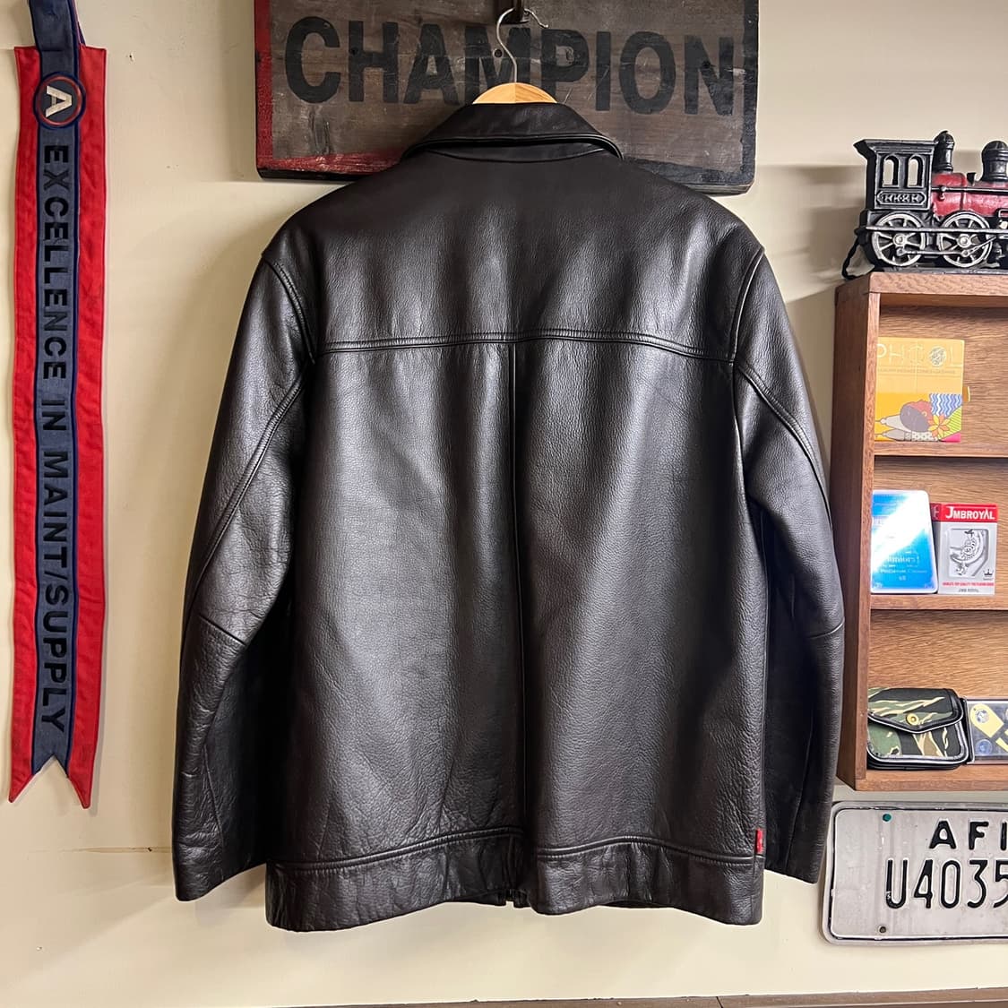 Levis Cow Skin Leather Jacket Brown 상품이미지6