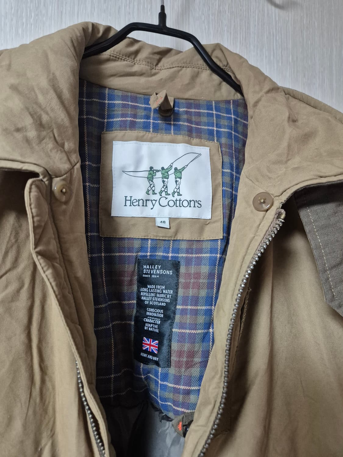 (24년) 헨리코튼 스핏파이어 빈티지왁스 구스 다운점퍼 100 (70만원 상품이미지6