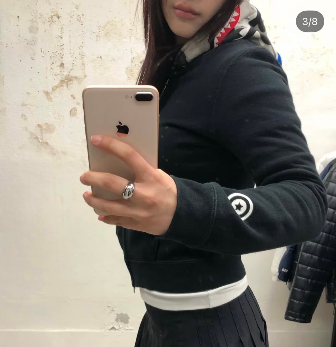 딱붙핏!!!))) 베이프 샤크 후드 집업 상품이미지3