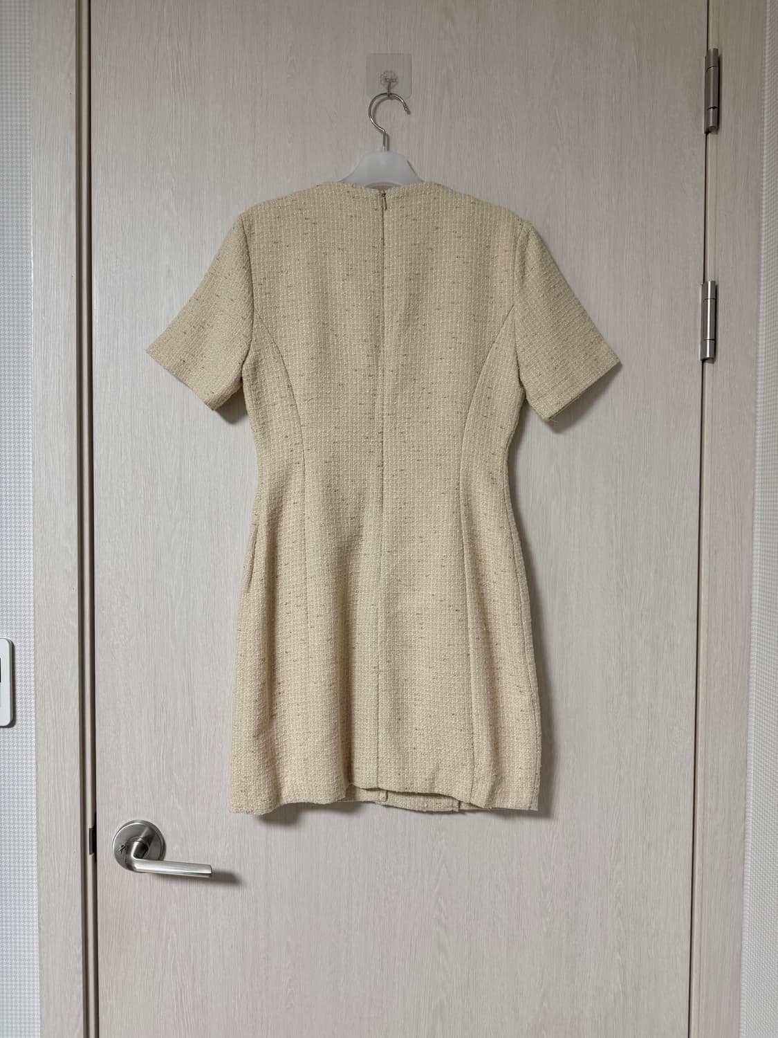 렌느 reine 샴페인 베이지 트위드 원피스 (M) 상품이미지3