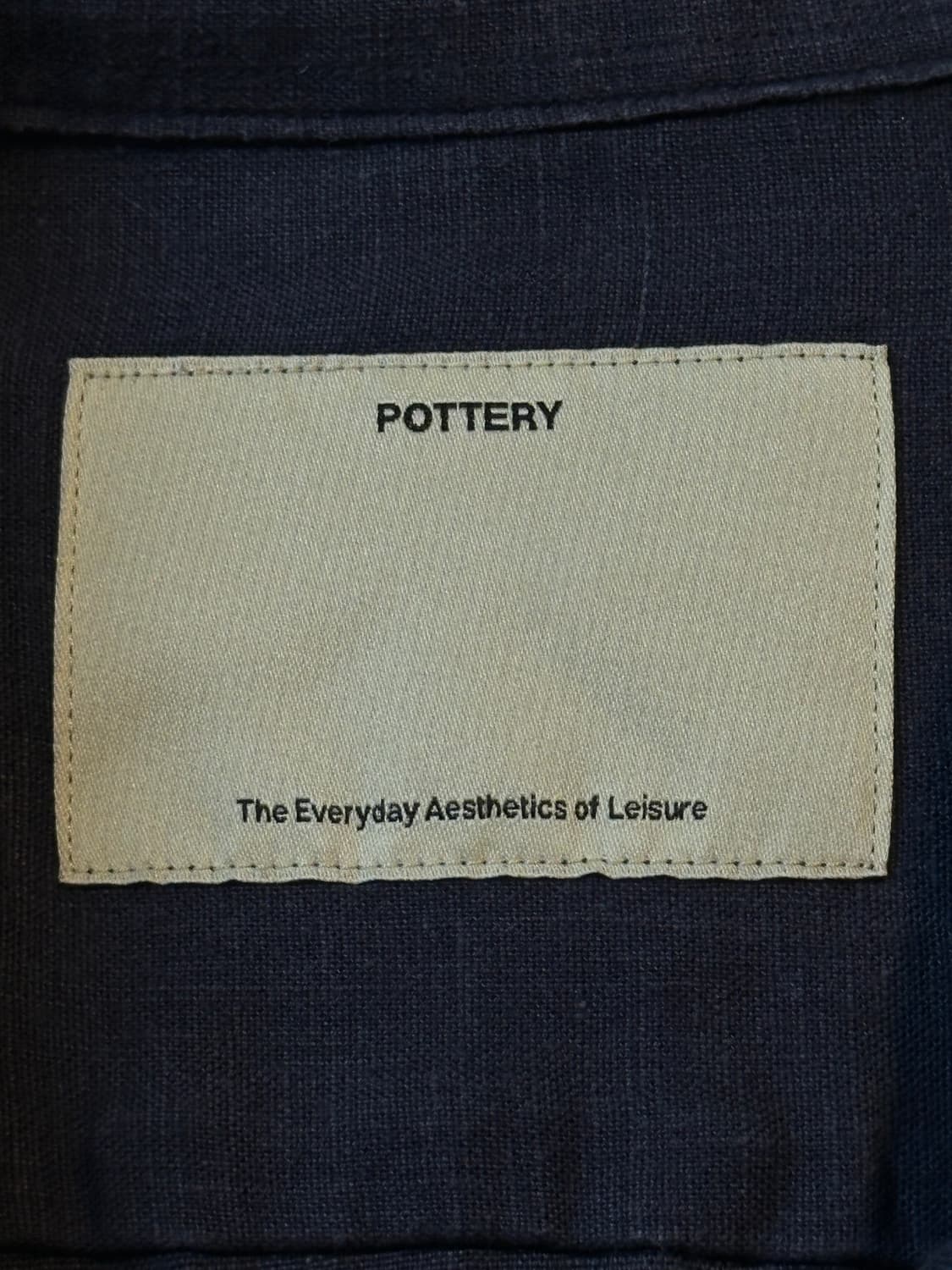 포터리 POTTERY 컴포트 린넨셔츠 네이비 상품이미지5