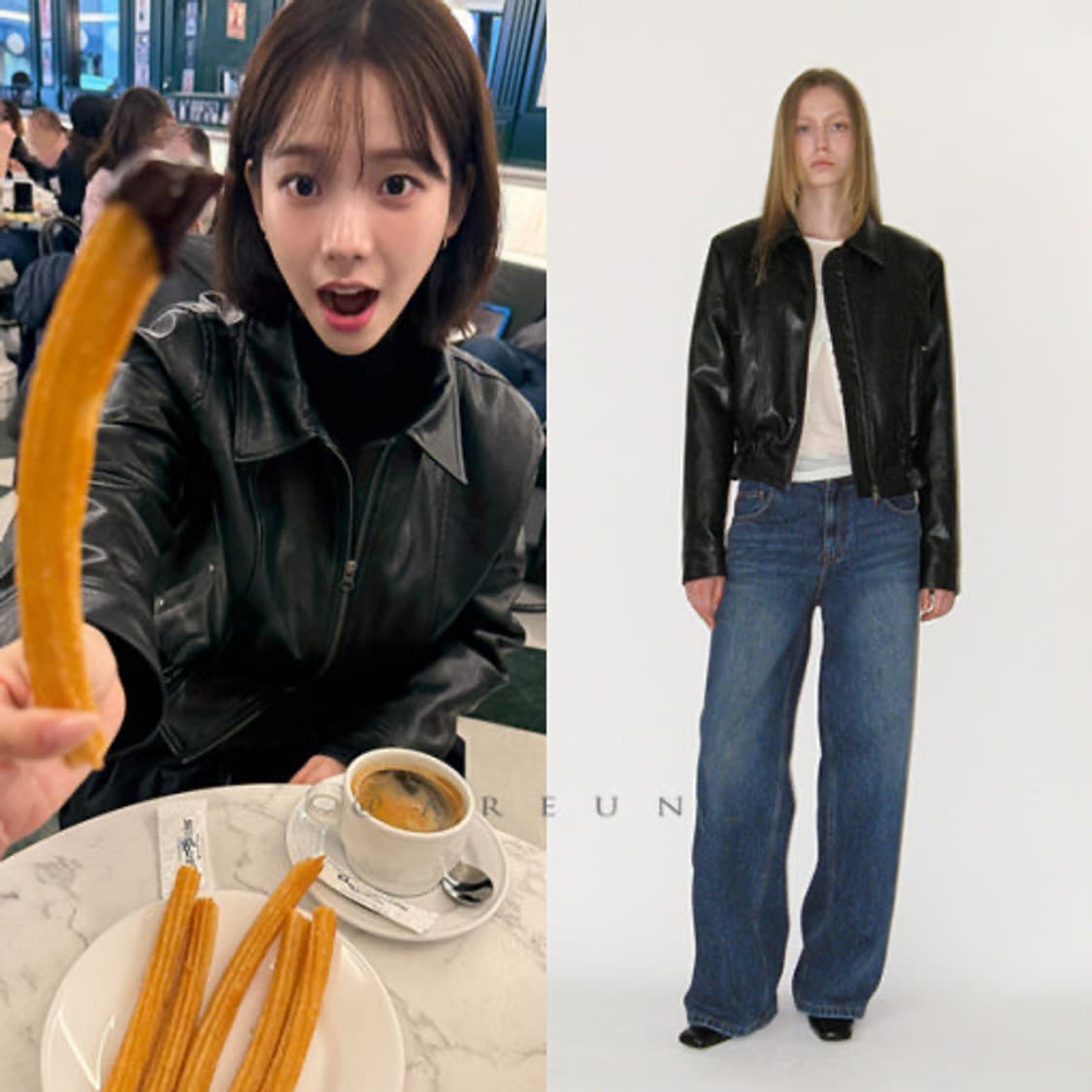 썬번프로젝트 Faux Leather Frill Jumper, BLACK 상품이미지5