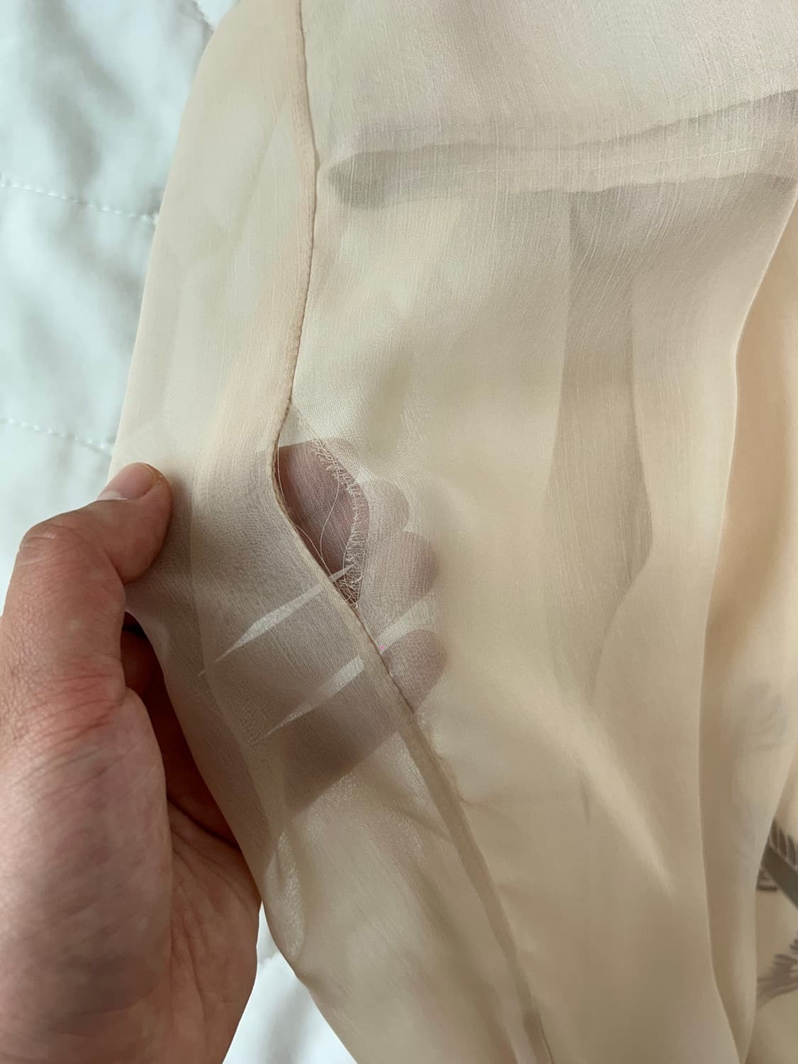 디파블로 베이지 시스루 팬츠 Beige see through pants 상품이미지7