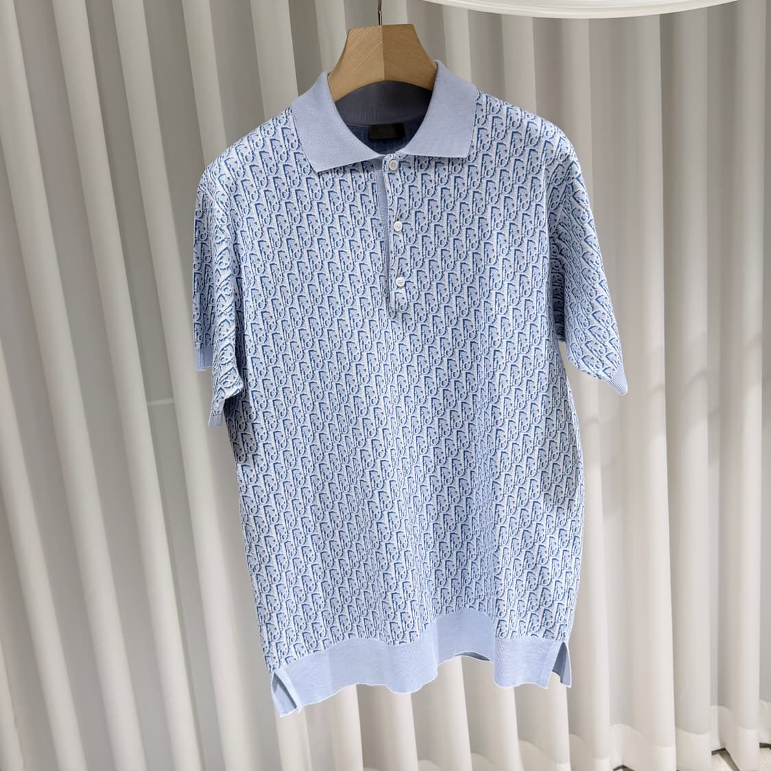 (A+/S) / 디올 오블리크 폴로 반팔 셔츠 블루 상품이미지3