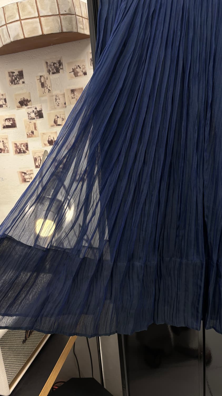 JIL SANDER pleated sheer silk skirt 상품이미지4