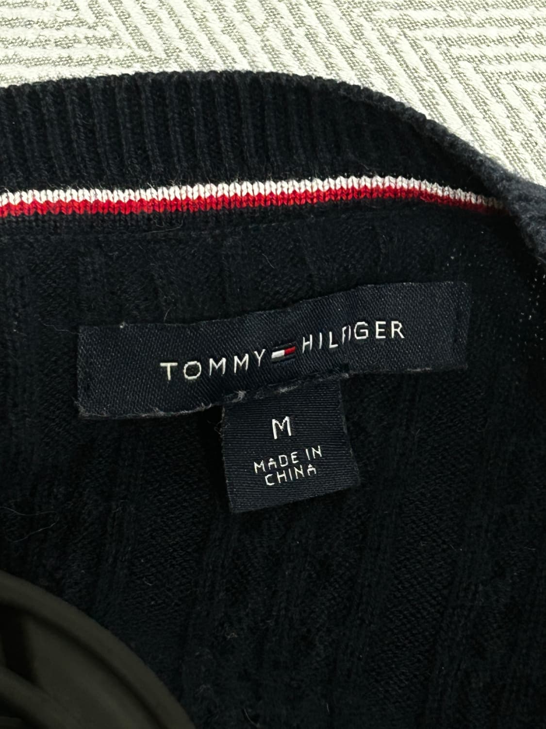 타미힐피거 스트라이프 케이블 니트 여성 M 상품이미지5