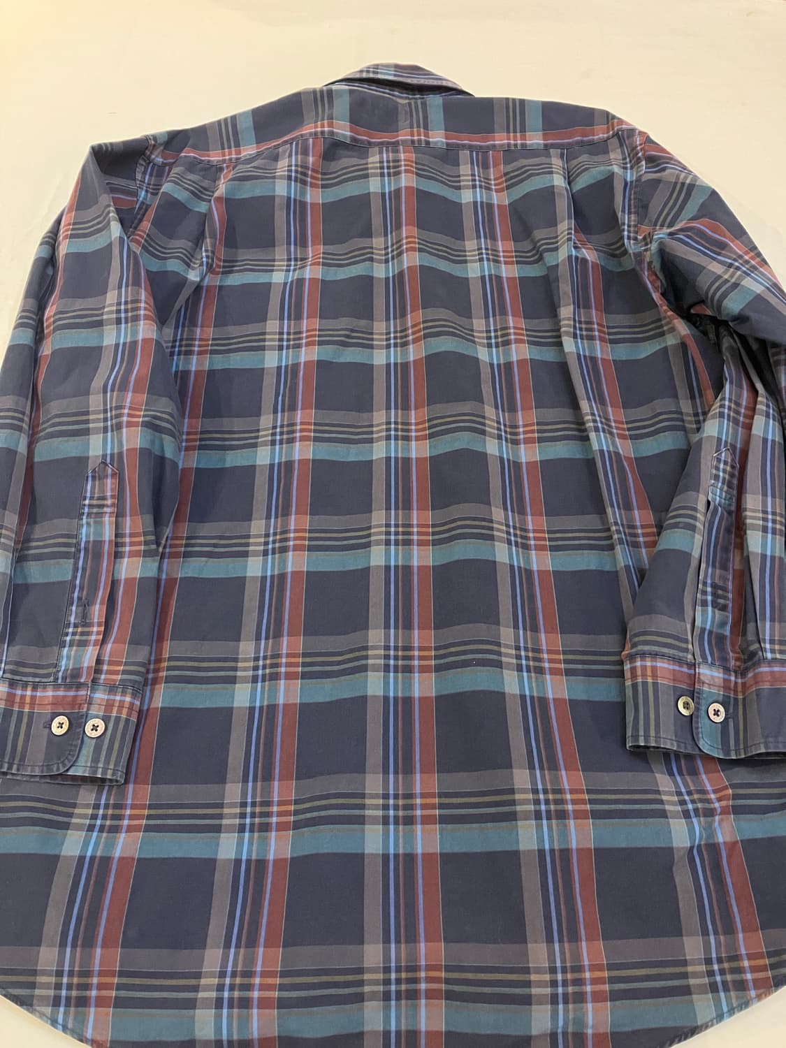 90s 버버리 일본판 노바체크 셔츠 네이비 상품이미지3