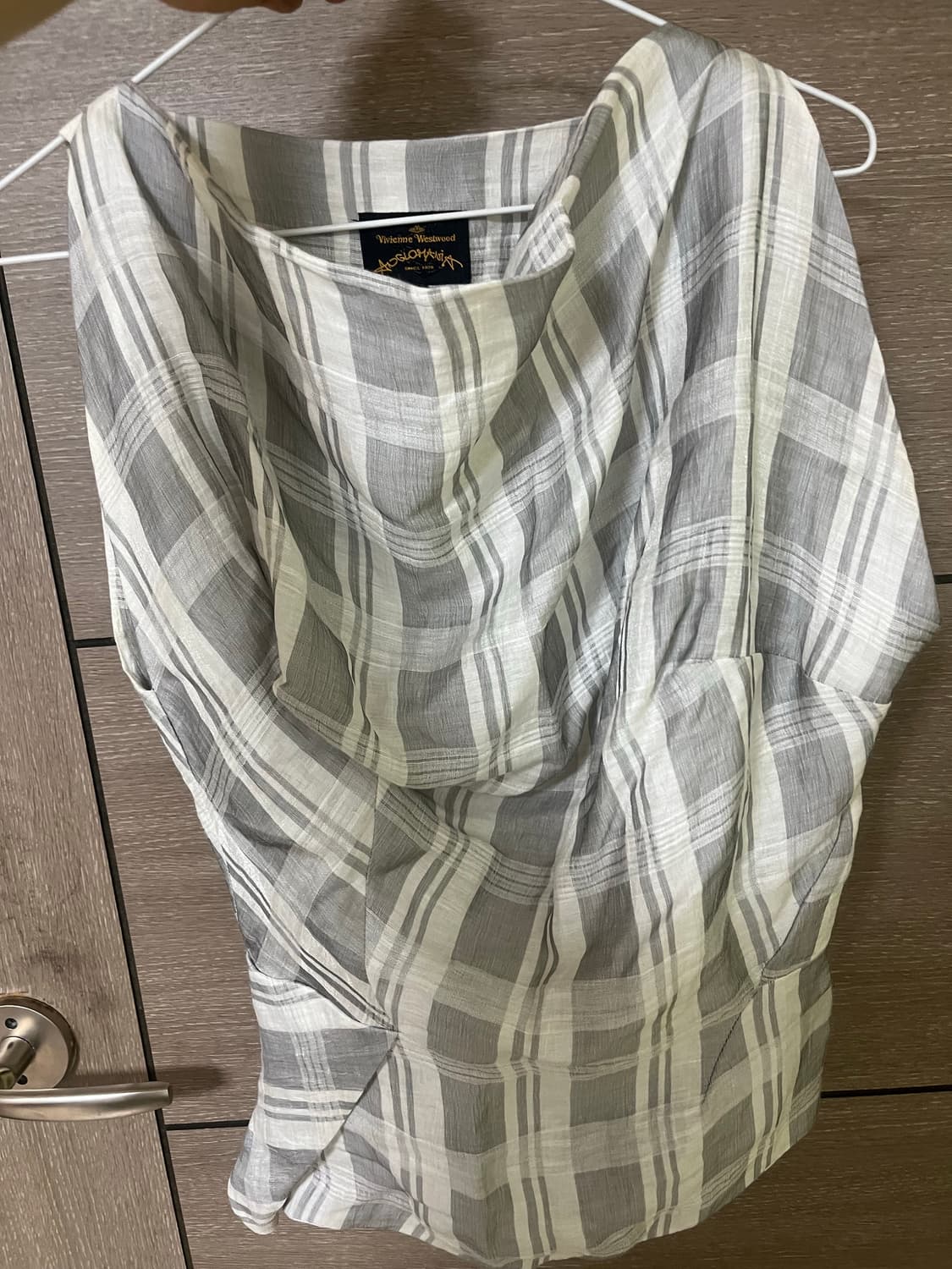 비비안웨스트우드 앵글로매니아 체크 슬리브리스 38 상품이미지2