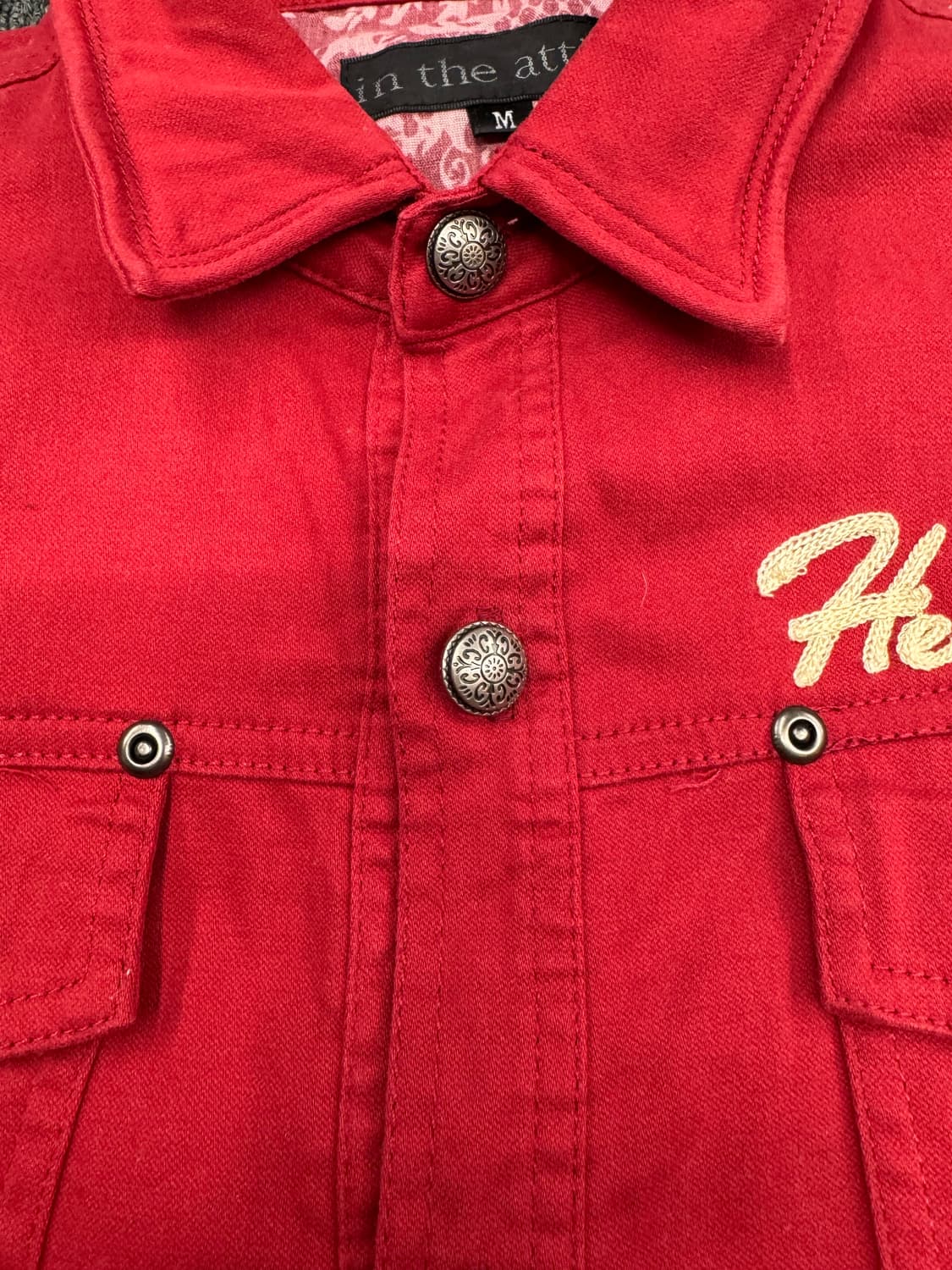 M)In the attic 빈티지 자수 셔츠자켓 상품이미지5