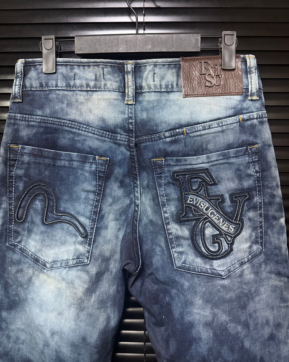 에비수 블리치드 워싱 워시드 데님 워크 팬츠 28 갸루 모리걸 고스 펑크 상품이미지1