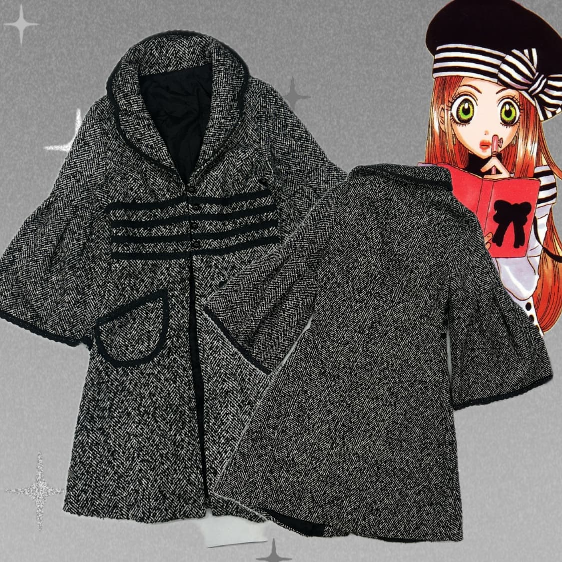 🖤슈슈룬 쇼콜라 마계 코트 🖤 갸루 고스로리 데빌 공겜여주 고딕풍 상품이미지1