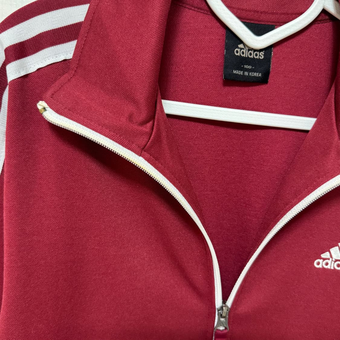 아디다스 버건디 져지 트랙탑 자켓 와인 L 100 대장 희귀 집업 상품이미지9