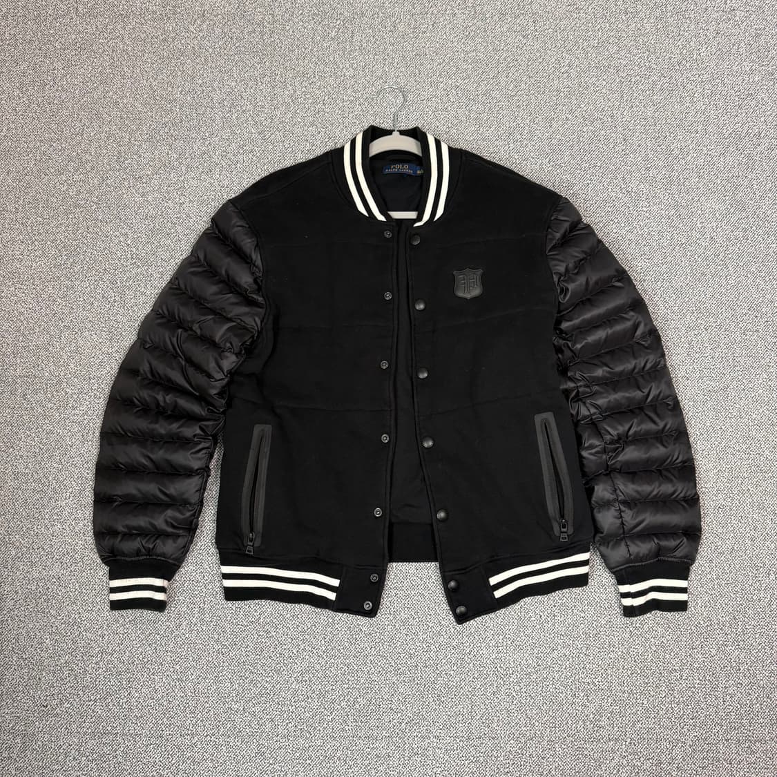 폴로 바시티 패딩 자켓 블랙 L 상품이미지1