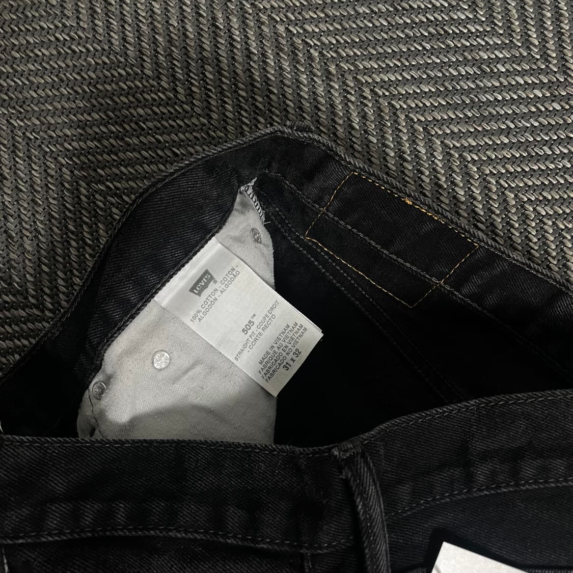 리바이스 505 블랙 데님 레귤러 팬츠o 2975 상품이미지5