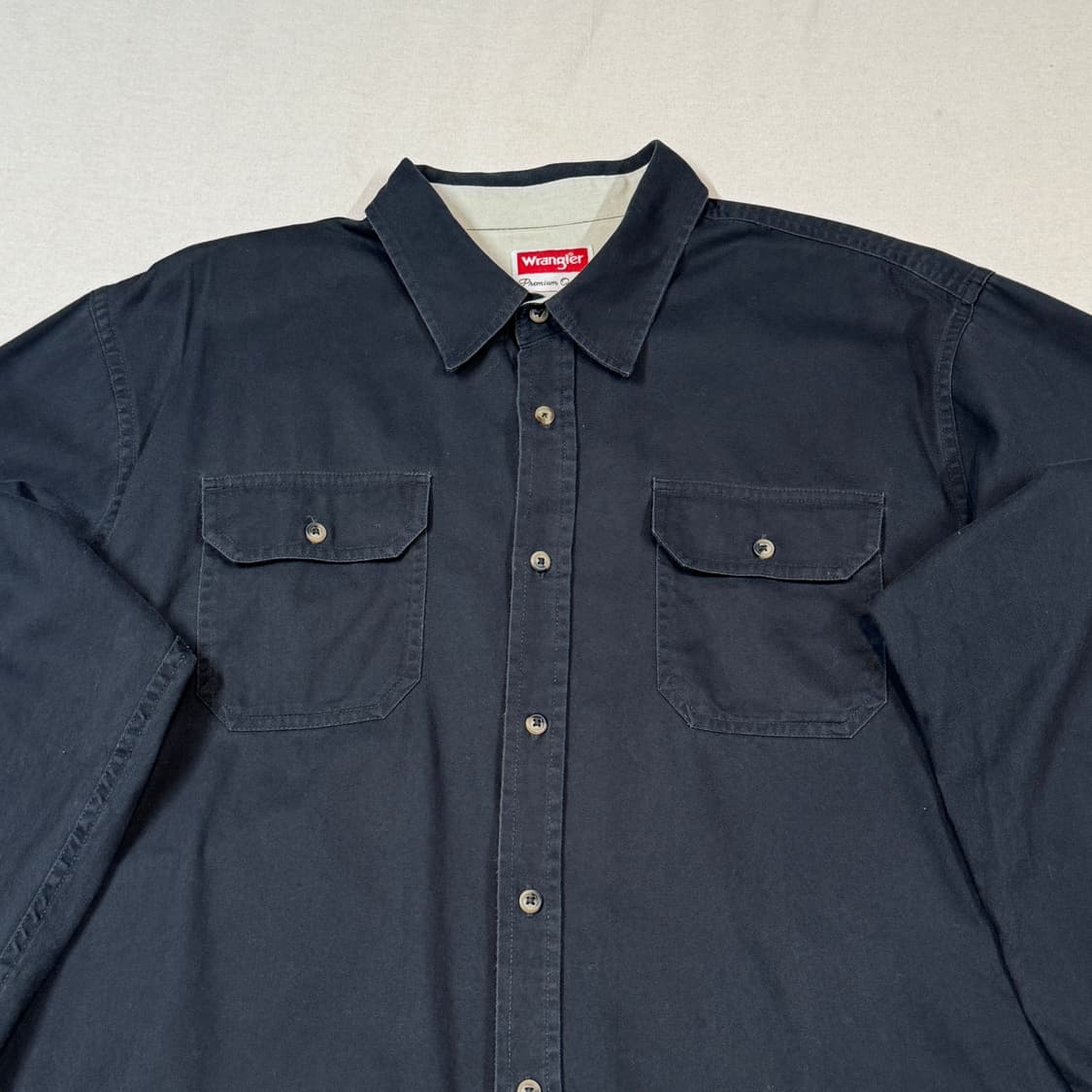XL) Wrangler 랭글러 투포켓 워크웨어 코튼 셔츠 블랙 상품이미지4