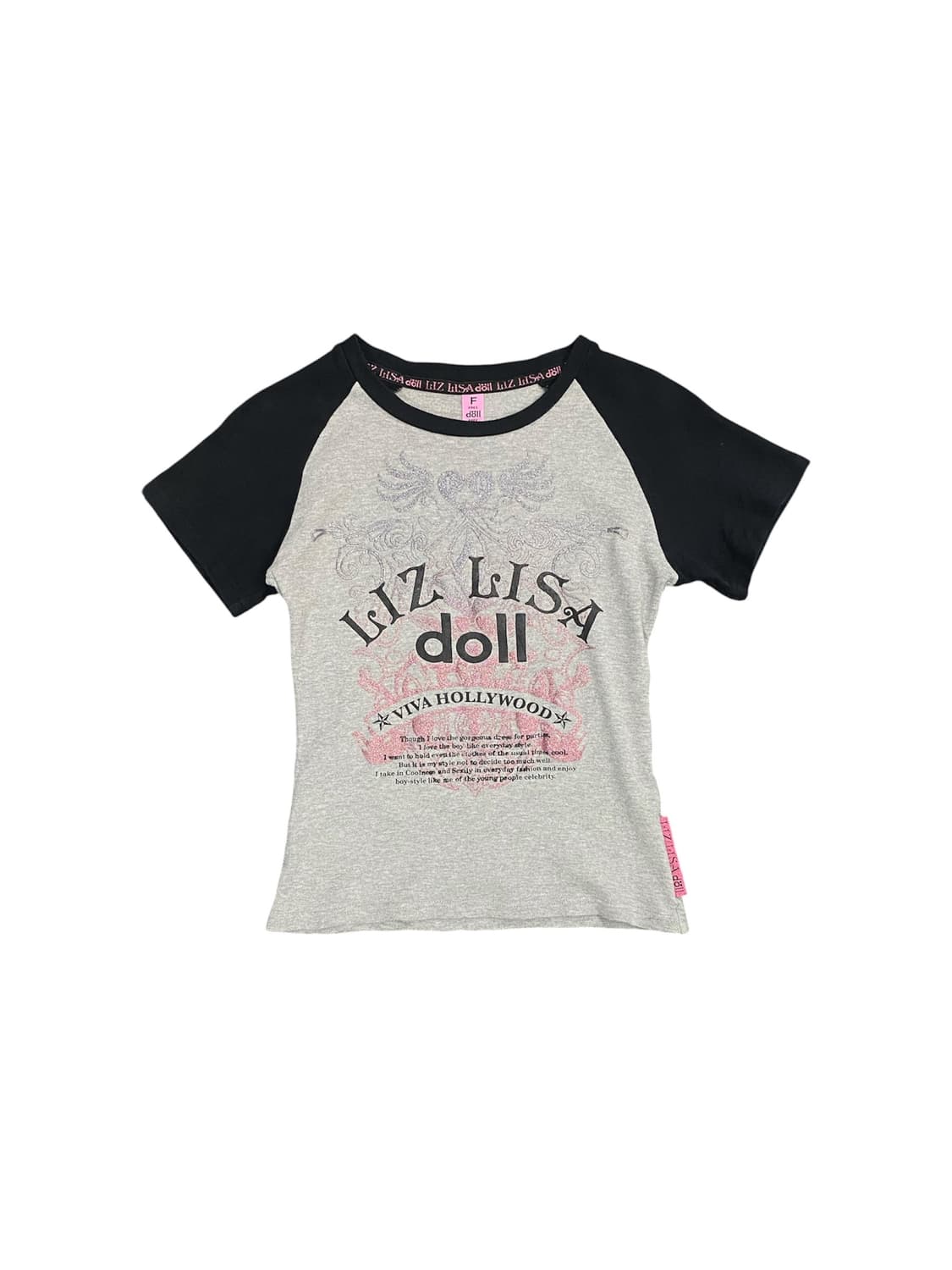 Liz Lisa doll 글리터 프린팅 레글런 반팔 티셔츠 상품이미지1