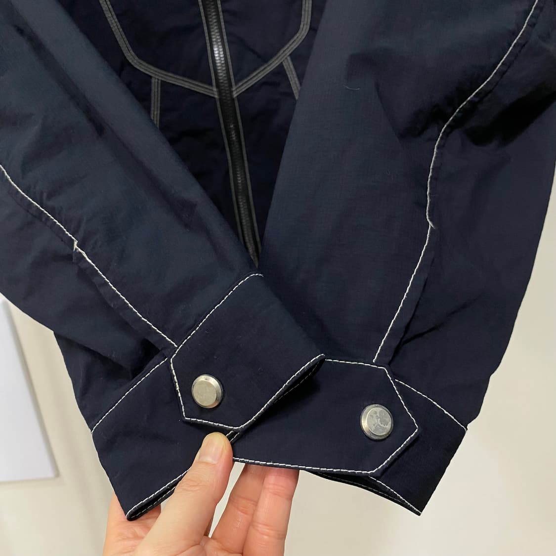 메종미네드 스티치 나일론 봄버 자켓 상품이미지6