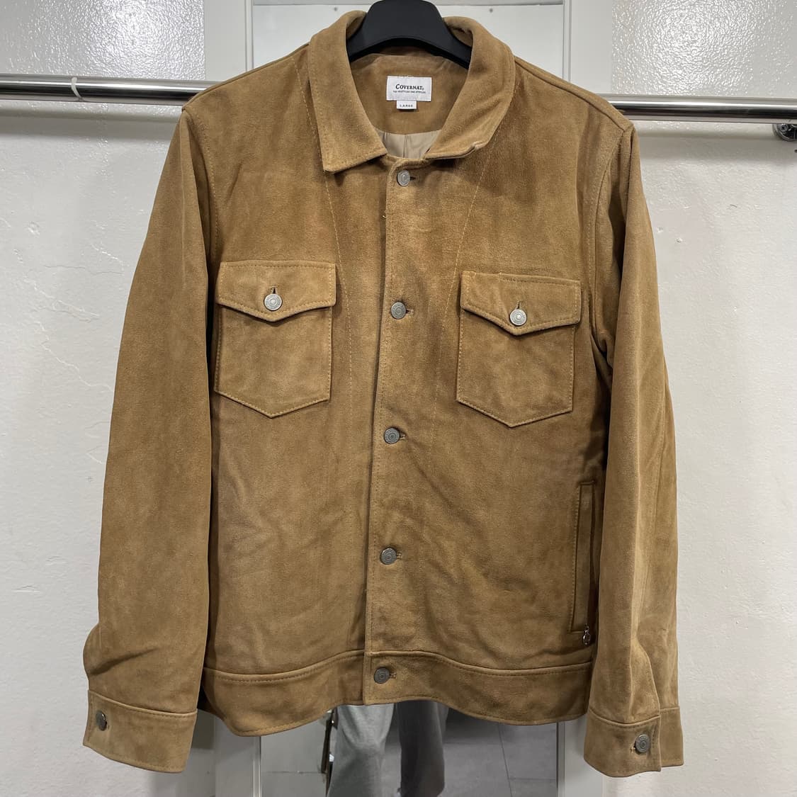 L 커버낫 가죽 스웨이드 트러커 자켓 상품이미지3
