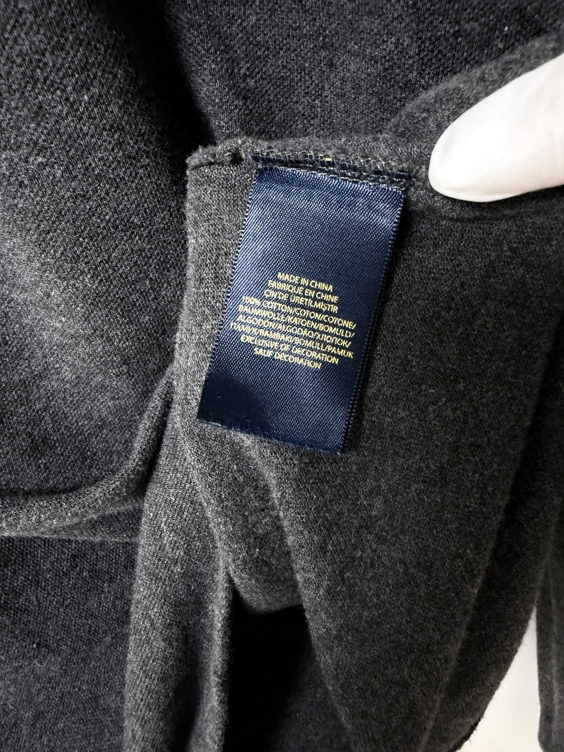 🧡 Ralph Lauren 랄프로렌 긴팔 카라티 그레이 클래식핏 XL  상품이미지5