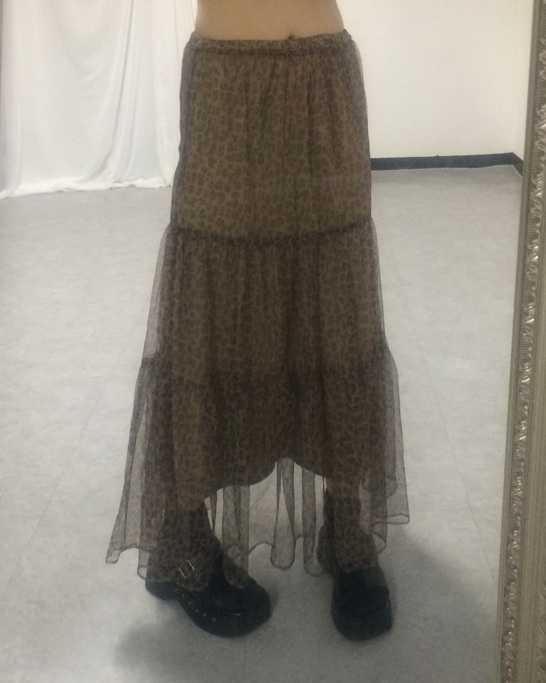 Leopard pattern sha long skirt 상품이미지6