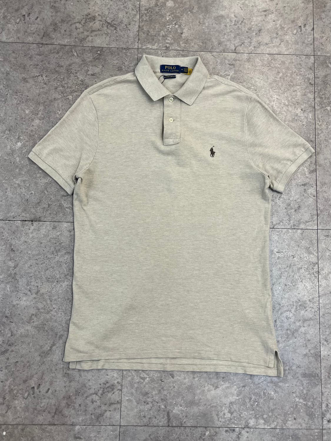 폴로 랄프로렌 커스텀 슬림핏 반팔 카라티 베이지 M #csz3967 상품이미지4