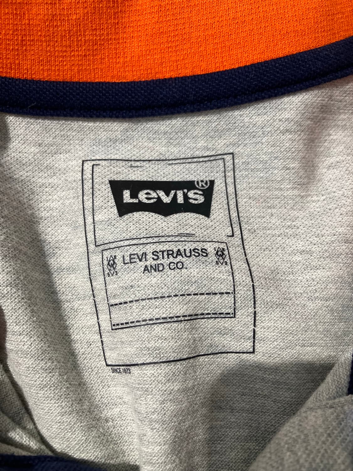 Levi's 믹스 컬러블록 카라 반팔 티셔츠 M 상품이미지8