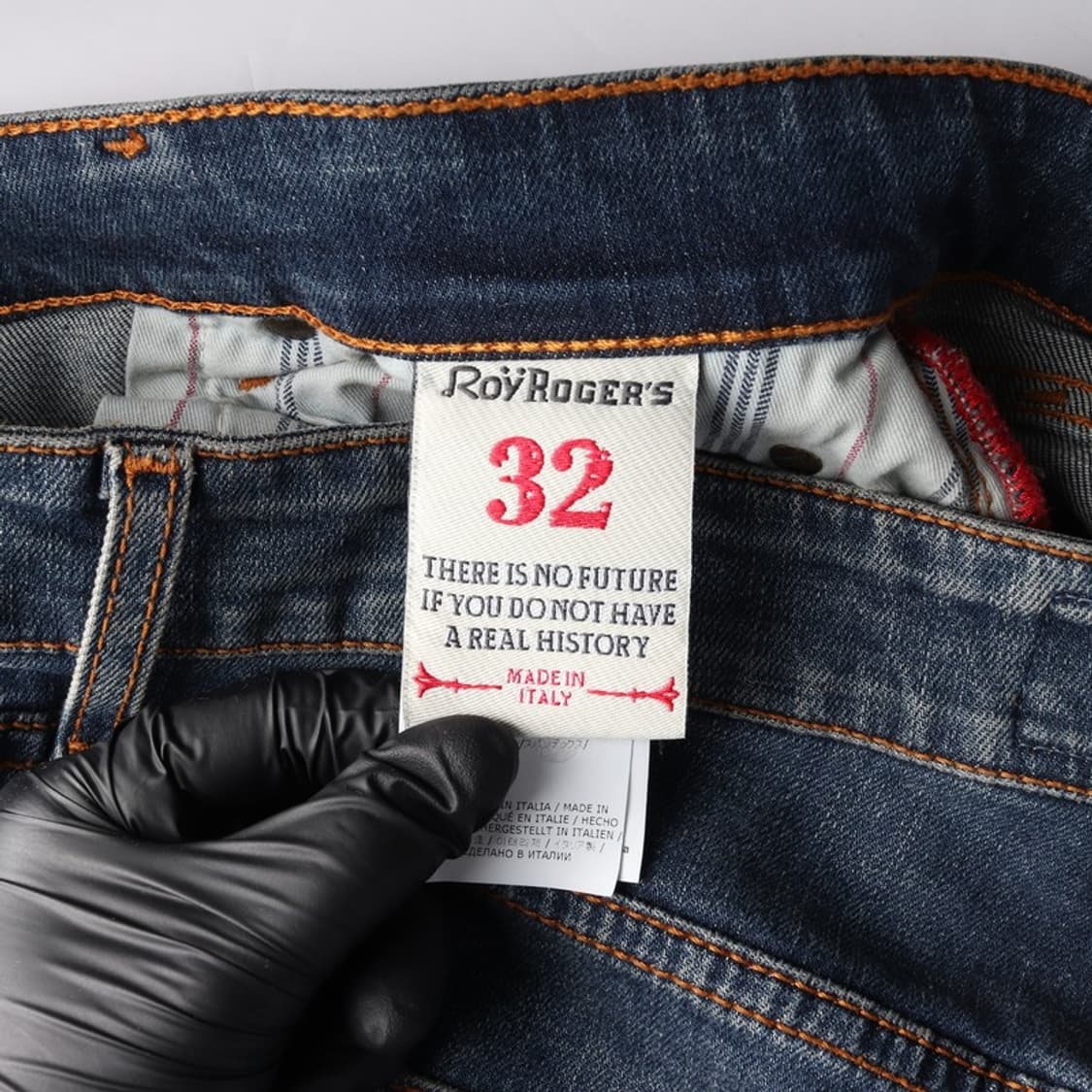 로이로저스 시그니처 삼각로고 슬림핏 워싱 데님 32 상품이미지7