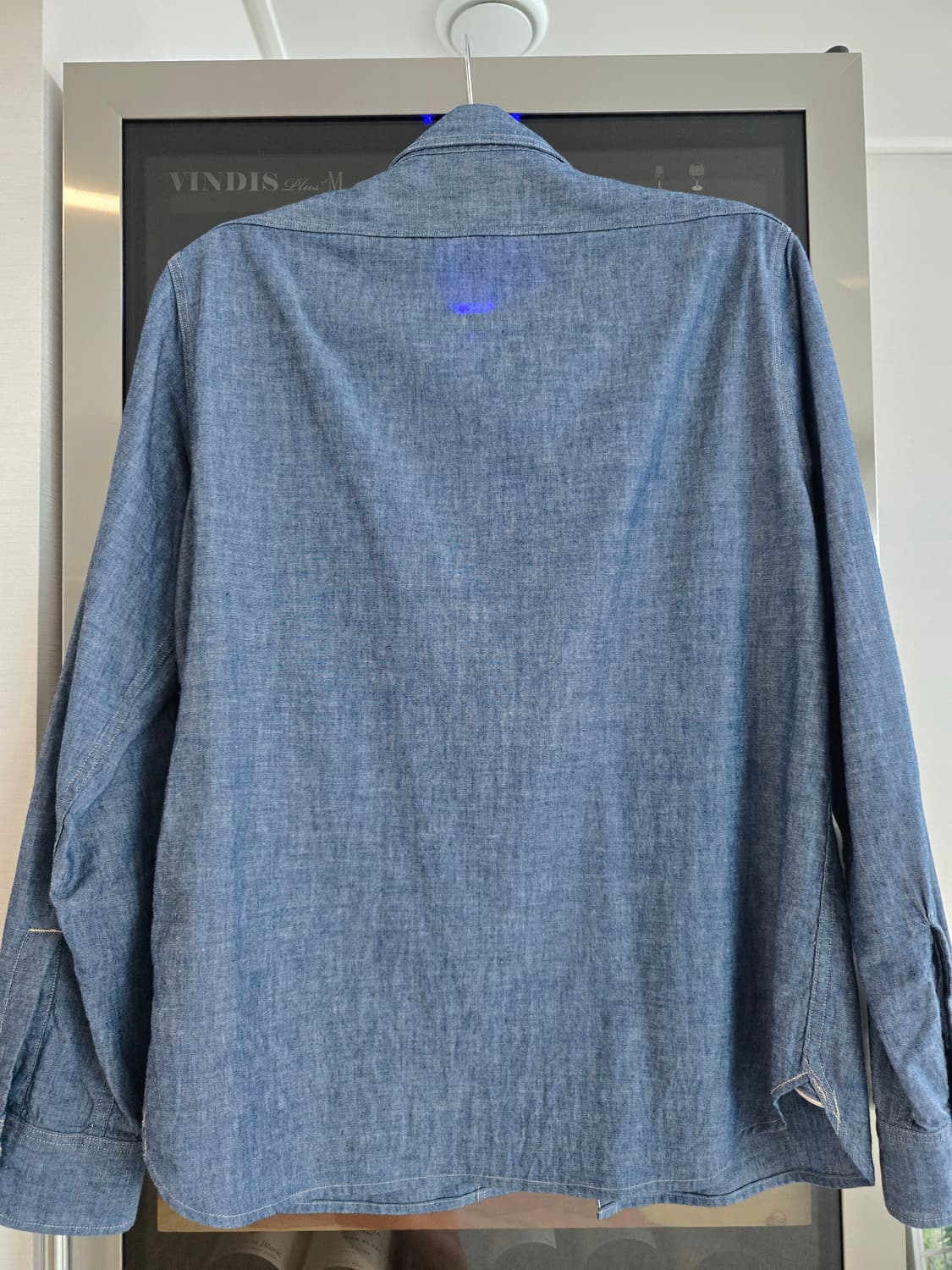FULLCOUNT 풀카운트 샴브레이 데님 셔츠 40사이즈입니다. 상품이미지3
