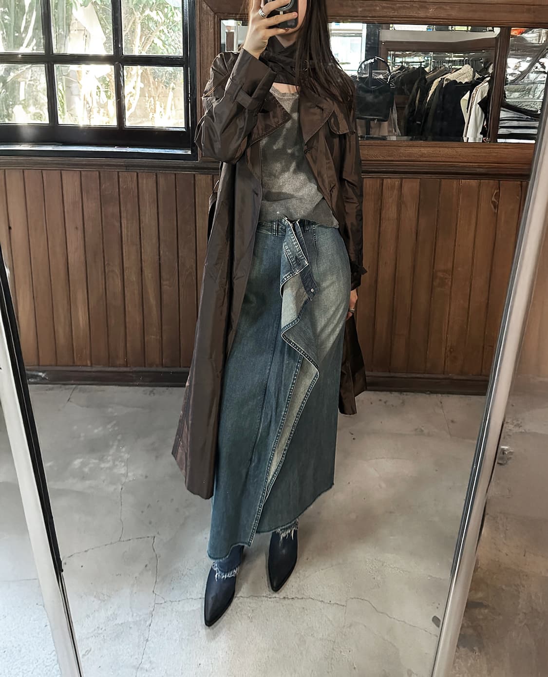 JPV nylon belted trench coat 상품이미지3