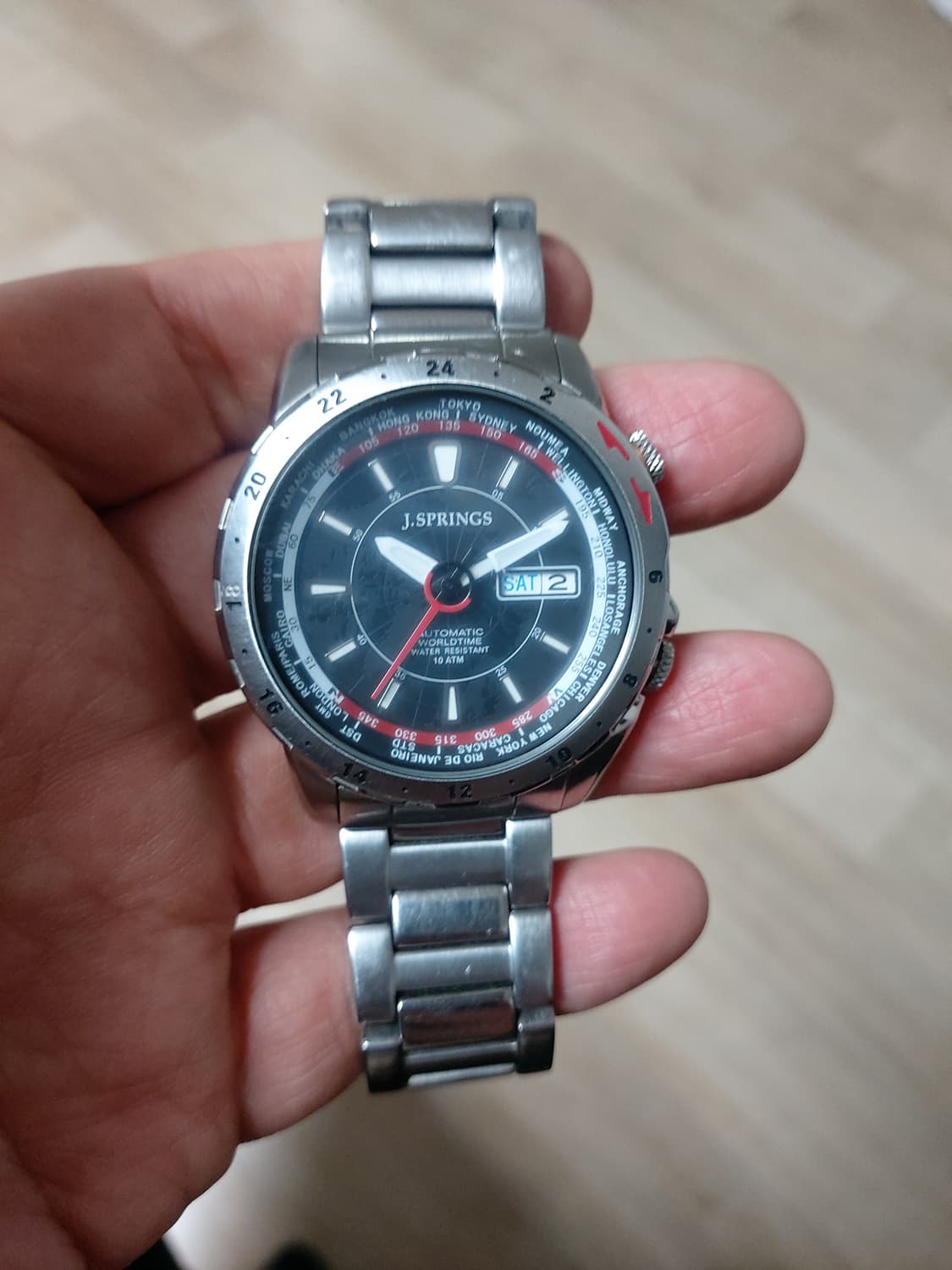 J.Springs 월드타임 오토매틱 남성 시계입니다. 오토매틱 시계라서  상품이미지1