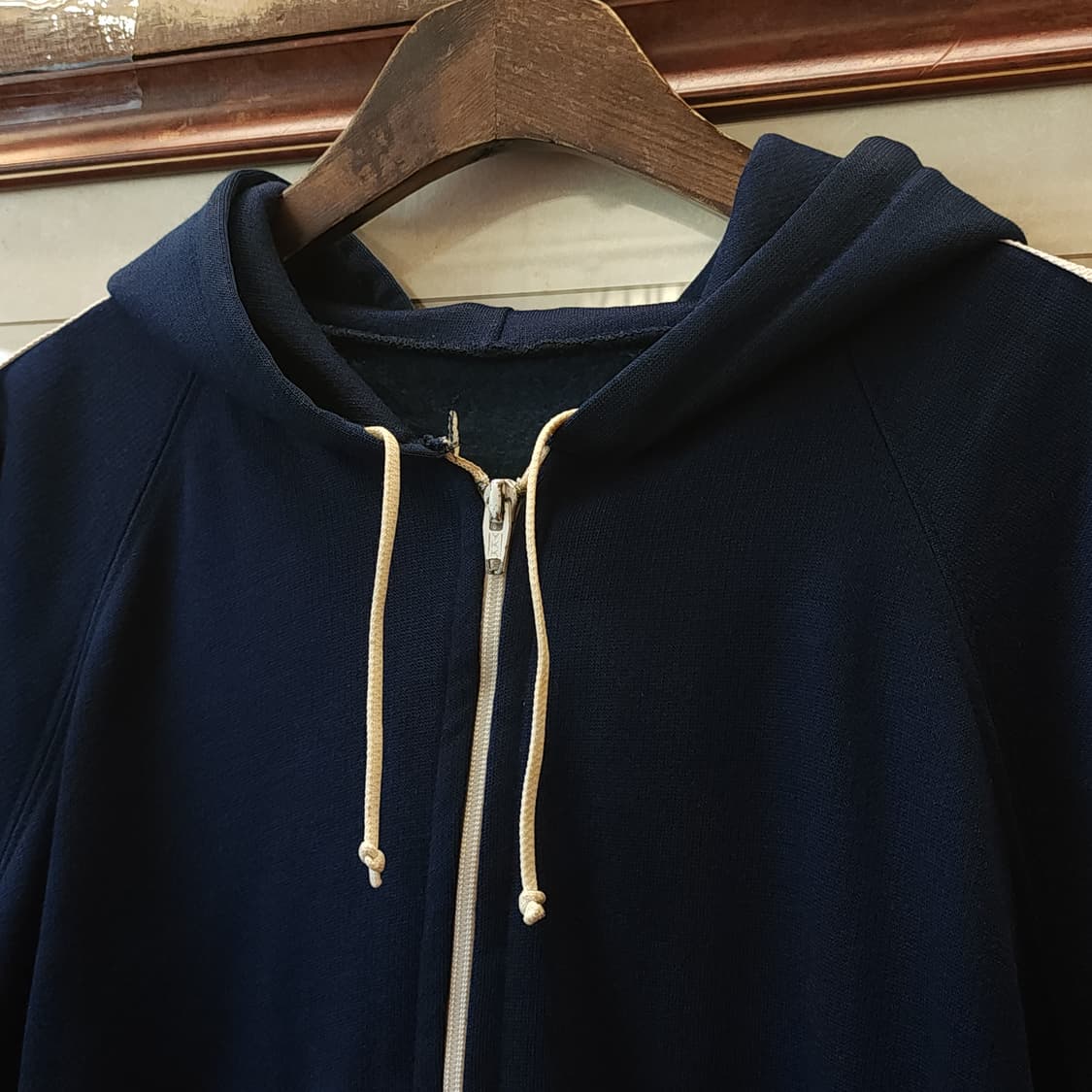 70s 빈티지 트레이닝 집업 자켓 스트라이프 블루 m  상품이미지7