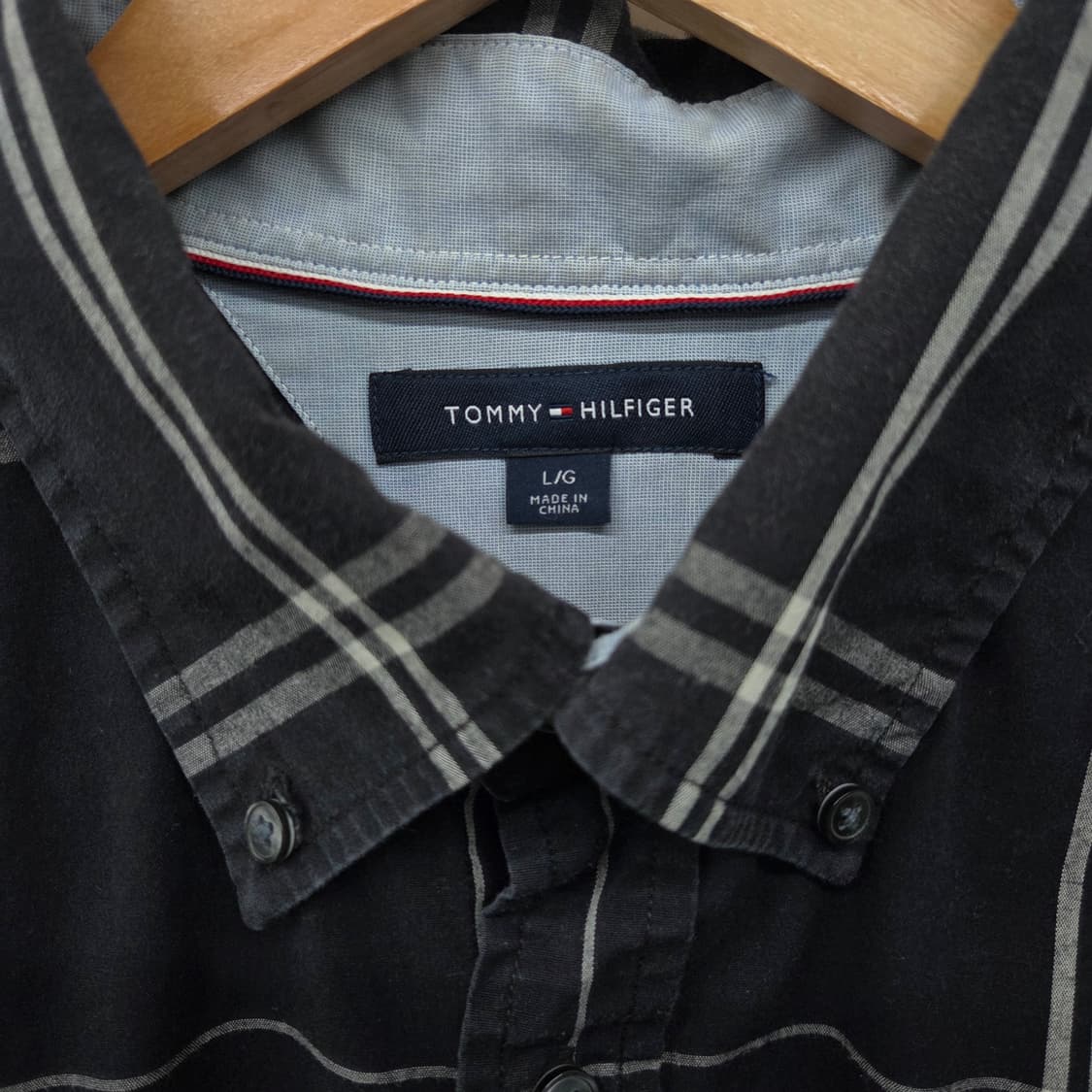 타미힐피거 블랙 체크 셔츠 남방 남L 상품이미지4