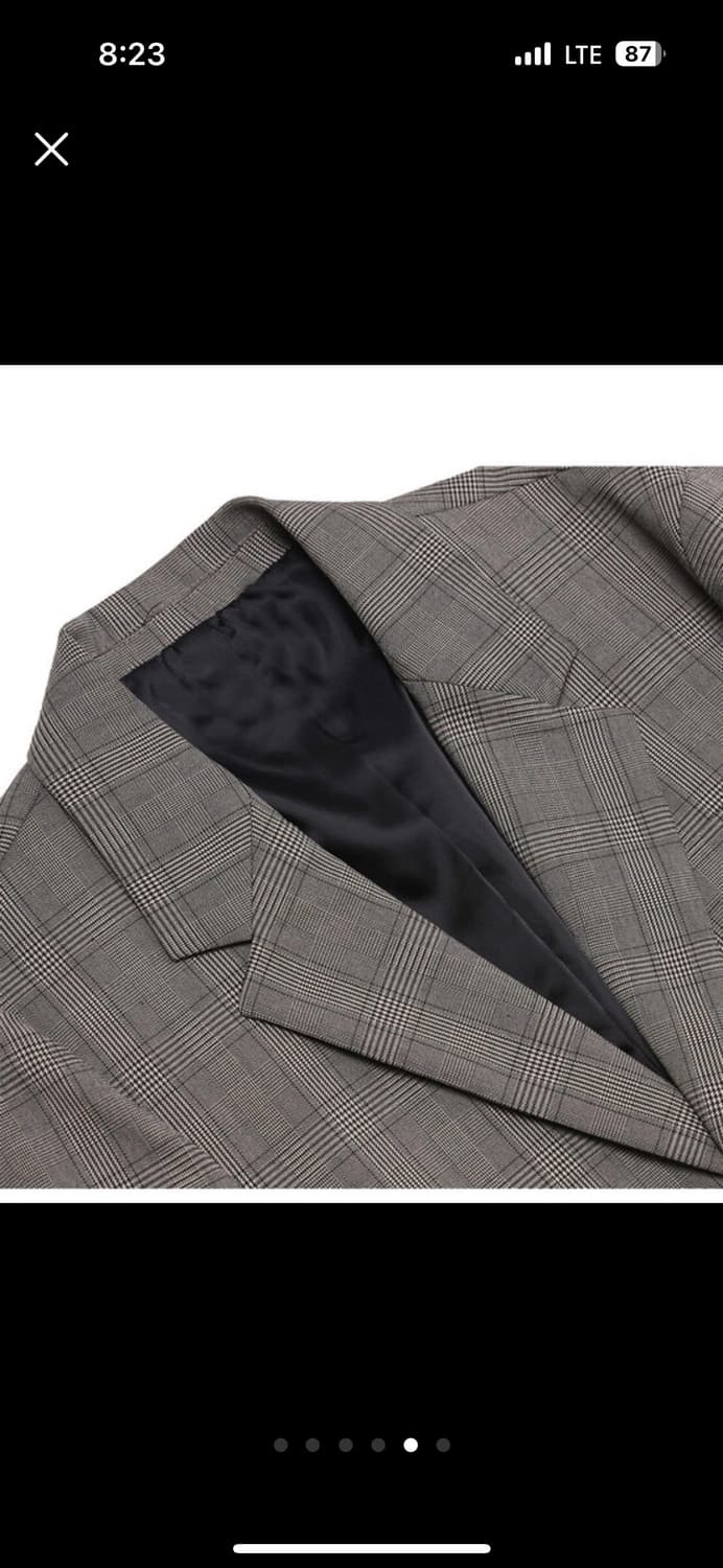 드로우핏 미니멀 체크 블레이저 상품이미지5